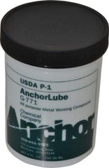 Made in USA - Anchorlube G-771, 1/2 Pt Jar Cutting Fluid - Water Soluble, For Broaching, Counterboring, Drawing, Drilling, Engraving, Fly-Cutting, Hole Extruding, Milling, Piercing, Punching, Sawing, Seat Forming, Spot Facing, Tapping - Apex Tool & Supply