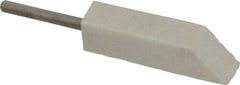 Made in USA - 3/8" Diam, 1/8" Shank Diam, Taper Shaped Mounted Bob - Medium Density, 1-1/2" Head Length, 1-1/2" Shank Length, Wool Felt, for Reciprocating Tools - Apex Tool & Supply