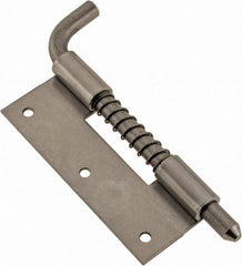 Made in USA - 1" Wide x 1/16" Thick, Hinge - Stainless Steel, Polished Finish - Apex Tool & Supply