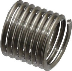 Heli-Coil - 1/4-28 UNF, 3/8" OAL, Free Running Helical Insert - 8-1/4 Free Coils, Tanged, Stainless Steel, Bright Finish, 1-1/2D Insert Length - Apex Tool & Supply