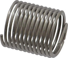 Heli-Coil - 1/2-20 UNF, 3/4" OAL, Free Running Helical Insert - 12-3/8 Free Coils, Tanged, Stainless Steel, Bright Finish, 1-1/2D Insert Length - Apex Tool & Supply
