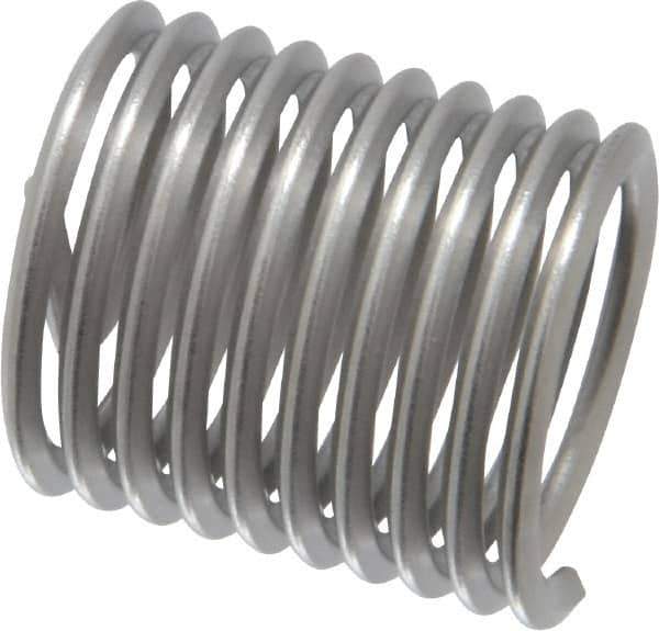Heli-Coil - M16x2.00 Metric Coarse, 24mm OAL, Free Running Helical Insert - 9-3/4 Free Coils, Tanged, Stainless Steel, Bright Finish, 1-1/2D Insert Length - Apex Tool & Supply