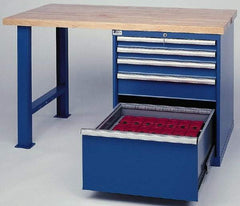 LISTA - 5 Drawer NC/CNC Cabinet Modular Workstation - For Use 40 Taper, Holds 28 Tools, 60 Inches Wide x 35-1/4 Inches High x 30 Inches Deep, 2,000 Lbs. Load Capacity - Apex Tool & Supply