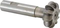 Whitney Tool Co. - 5/16" Radius, 11/16" Circle Diam, 1-3/4" Cutter Diam, Shank Connection, Convex Radius Cutter - 3/4" Shank Diam, 4" OAL, High Speed Steel, Uncoated, Profile Ground, 10 Teeth, Weldon Flat - Apex Tool & Supply