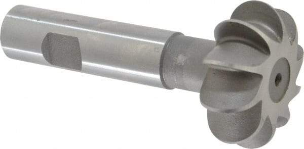 Whitney Tool Co. - 3/8" Radius, 3/4" Circle Diam, 1-7/8" Cutter Diam, Shank Connection, Convex Radius Cutter - 3/4" Shank Diam, 4" OAL, High Speed Steel, Uncoated, Profile Ground, 10 Teeth, Weldon Flat - Apex Tool & Supply