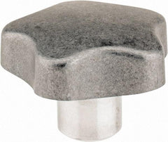 J.W. Winco - 70mm Head Diam, 5 Point Lobed Knob - Aluminum - Apex Tool & Supply