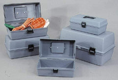 Flambeau - 1 Compartment 1 Tray Utility Tool Box - 23" Wide x 12-1/2" Deep x 12" High, Copolymer Resin, Gray - Apex Tool & Supply