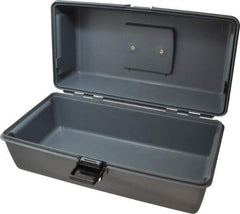 Flambeau - 1 Compartment Utility Tool Box - 15" Wide x 6-3/4" Deep x 6-1/2" High, Copolymer Resin, Gray - Apex Tool & Supply