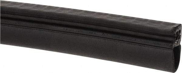 Made in USA - 13mm High, 10mm Max Compression, Keltan Clip On Gasket - 19-10 Door Gauge, 20mm Wide, Cut to Length - Apex Tool & Supply