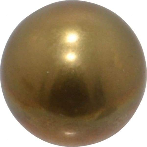 Value Collection - 7/16 Inch Diameter Brass Ball - 0.0002 Inch Sphericity, Grade 200, 75 to 87 B Hardness - Apex Tool & Supply
