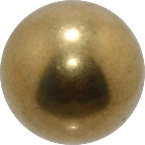 Value Collection - 5/8 Inch Diameter Brass Ball - 0.0002 Inch Sphericity, Grade 200, 75 to 87 B Hardness - Apex Tool & Supply