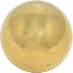 Value Collection - 1 Inch Diameter Brass Ball - 0.0002 Inch Sphericity, Grade 200, 75 to 87 B Hardness - Apex Tool & Supply