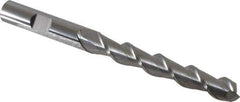 SGS - 3/8", 2-1/2" LOC, 3/8" Shank Diam, 4-1/4" OAL, 2 Flute, Solid Carbide Square End Mill - Single End, Uncoated, Spiral Flute, 45° Helix, Centercutting, Right Hand Cut, Right Hand Flute, Series 44 - Apex Tool & Supply