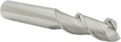 SGS - 1/2", 1-1/4" LOC, 1/2" Shank Diam, 3-1/4" OAL, 2 Flute, Solid Carbide Square End Mill - Single End, Uncoated, Spiral Flute, 45° Helix, Centercutting, Right Hand Cut, Right Hand Flute, Series 44 - Apex Tool & Supply