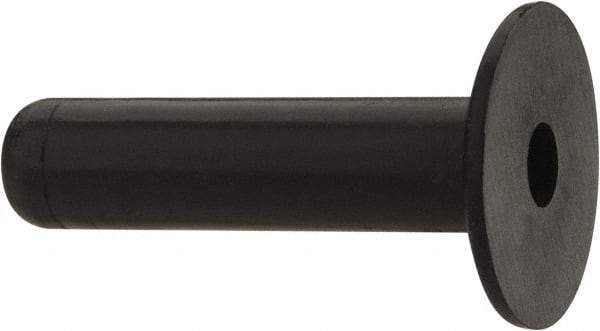 RivetKing - #6-32, 0.554" Diam x 0.035" Thick Flange, Rubber Insulated Rivet Nut - UNC Thread, Rubber, 0.24" Body Diam, 0.981" OAL - Apex Tool & Supply