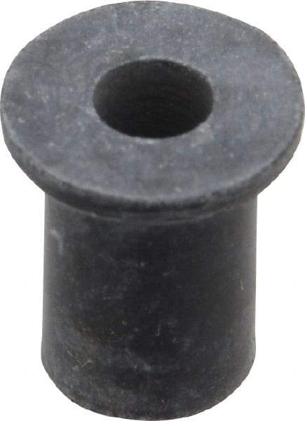 RivetKing - #8-32, 0.438" Diam x 0.052" Thick Flange, Rubber Insulated Rivet Nut - UNC Thread, Rubber, 5/16" Body Diam, 1/2" OAL - Apex Tool & Supply