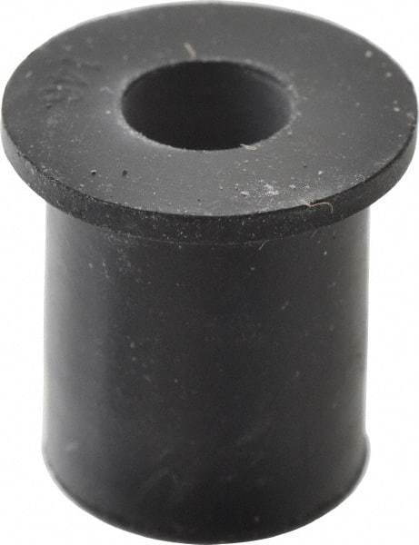 RivetKing - 1/4-20, 0.63" Diam x 0.051" Thick Flange, Rubber Insulated Rivet Nut - UNC Thread, Rubber, 1/2" Body Diam, 0.63" OAL - Apex Tool & Supply