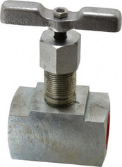 Value Collection - 1" Pipe, Inline Hard Seat Needle Valve - FNPT x FNPT Ends, Alloy Valve, 10,000 Max psi - Apex Tool & Supply