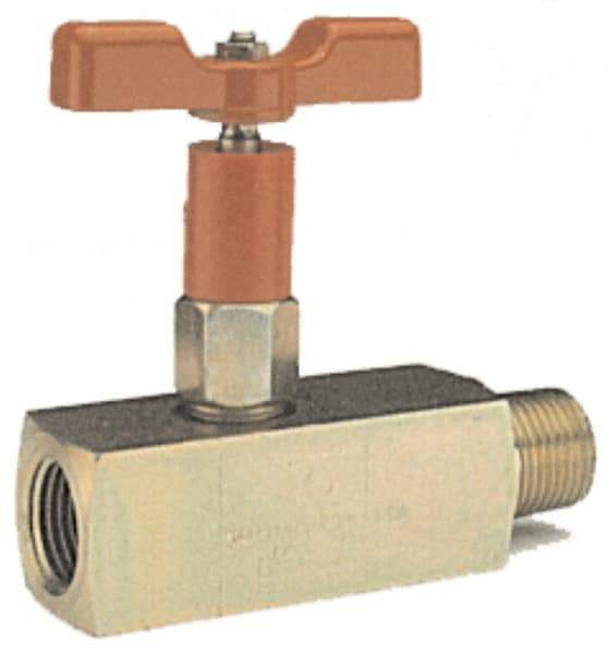 Value Collection - 3/4" Pipe, Inline Soft Seat Needle Valve - FNPT x FNPT Ends, Grade 316 Stainless Steel Valve, 6,000 Max psi - Apex Tool & Supply