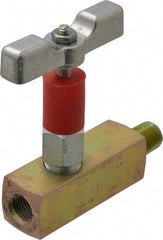 Value Collection - 1/4" Pipe, Inline Soft Seat Needle Valve - MNPT x FNPT Ends, Alloy Valve, 6,000 Max psi - Apex Tool & Supply