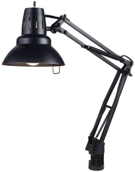 Electrix - 30 Inch, Spring Suspension, Clamp on, Incandescent, Black, Desk Light - 100 Watt, Nonmagnifying - Apex Tool & Supply