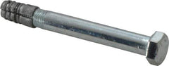 Made in USA - 3/8" Diam, 3/8" Drill, 3" OAL, Taper Bolt Concrete Anchor - Grade 5 Steel, Zinc-Plated Finish, Hex Head, Hex Drive - Apex Tool & Supply