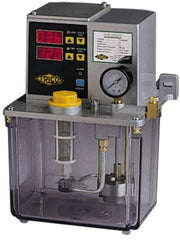 Trico - 8 L Reservoir Capacity, 0.2 cm Output per Hour, Electric Central Lubrication System - 3-999 Min Interval Between Cycles, 201mm Wide x 310mm High, 110 Volts, Oil, 5/16-24 Outlet Thread - Apex Tool & Supply