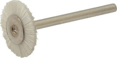 Osborn - 3/4" OD, 1/8" Shank Diam, Nylon Wheel Brush - 3/32" Face Width, 6,000 RPM - Apex Tool & Supply