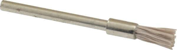 Osborn - 600 Grit, 3/16" Brush Diam, End Brush - Super Fine Grade, 1/8" Diam Shank, 6,000 Max RPM - Apex Tool & Supply