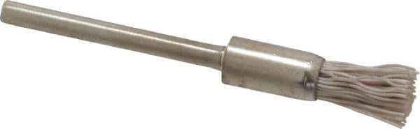 Osborn - 600 Grit, 1/4" Brush Diam, End Brush - Super Fine Grade, 1/8" Diam Shank, 6,000 Max RPM - Apex Tool & Supply