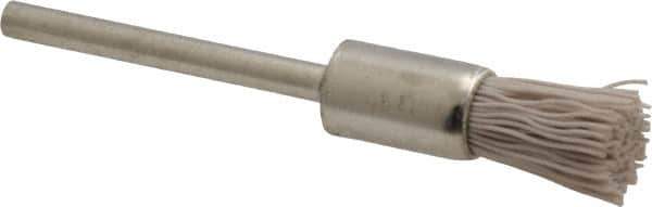 Osborn - 600 Grit, 5/16" Brush Diam, End Brush - Super Fine Grade, 1/8" Diam Shank, 6,000 Max RPM - Apex Tool & Supply