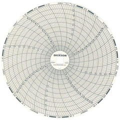 Dickson - 50°C, 7 Day Recording Time Chart - 6 Inch Diameter, 0 to 95% Humidity, Use with TH6 Recorders - Apex Tool & Supply