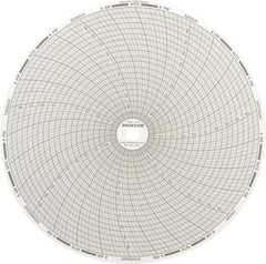 Dickson - 32 to 122°F, 7 Day Recording Time Chart - 8 Inch Diameter, Use with Esx Recorders - Apex Tool & Supply