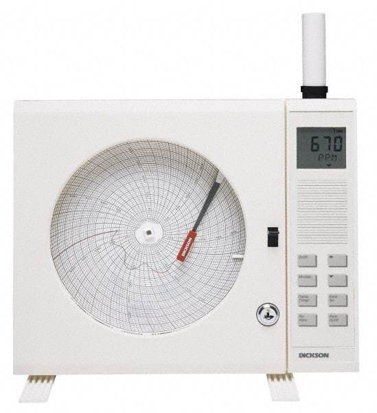 Dickson - 50 to 90°F, 24 Hour Recording Time Chart - 8 Inch Diameter, Use with Co2X Recorders - Apex Tool & Supply
