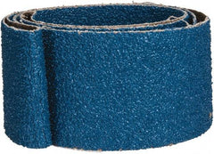 Made in USA - 2" Wide x 48" OAL, 36 Grit, Zirconia Alumina Abrasive Belt - Zirconia Alumina, Very Coarse, Coated, X Weighted Cloth Backing - Apex Tool & Supply
