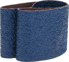 Made in USA - 3" Wide x 21" OAL, 24 Grit, Zirconia Alumina Abrasive Belt - Zirconia Alumina, Very Coarse, Coated, X Weighted Cloth Backing - Apex Tool & Supply
