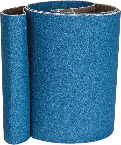 Made in USA - 4" Wide x 36" OAL, 80 Grit, Zirconia Alumina Abrasive Belt - Zirconia Alumina, Medium, Coated - Apex Tool & Supply