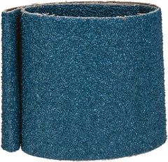 Made in USA - 4" Wide x 36" OAL, 24 Grit, Zirconia Alumina Abrasive Belt - Zirconia Alumina, Very Coarse, Coated, X Weighted Cloth Backing - Apex Tool & Supply