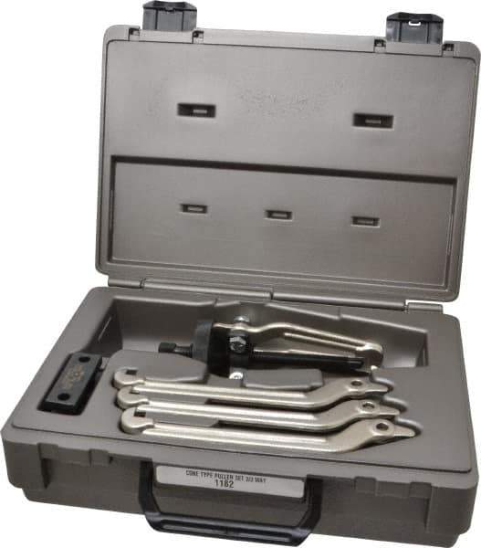 OTC - 5 Piece, 5 Ton Capacity, 6-1/4" Spread, Puller Set - 2, 3 Jaws, 12.67" OAL, 6" Reach - Apex Tool & Supply