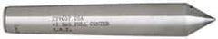 Made in USA - Carbide-Tipped Alloy Steel Standard Point Solid Dead Center - B&S 7 Brown & Sharpe Taper, 4-1/2" OAL - Apex Tool & Supply