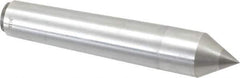 Made in USA - Carbide-Tipped Alloy Steel Standard Point Solid Dead Center - B&S 9 Brown & Sharpe Taper, 6" OAL - Apex Tool & Supply