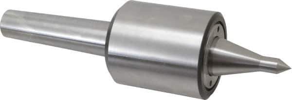 Riten - MT4 Taper Shank, 2-7/8" Head Diam 1,100 Lb Capacity Live Center - 5,500 Max RPM, 3-5/16" Head Length, 1/2" Point Diam, 2-1/2" Point Len, 1,100 Lb Max Workpc, 15/16" Tip Diam, Long Point - Apex Tool & Supply