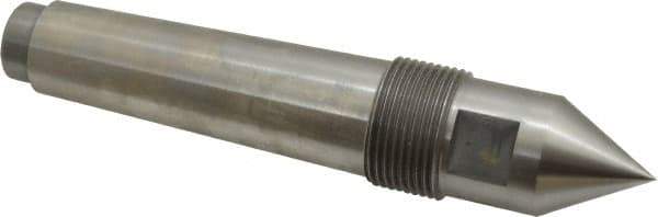 Riten - 1-1/4" Head Diam, Steel Standard Point Solid Dead Center - 4MT Morse Taper, 1-1/4" Point Diam, 2-1/32" Point Length - Apex Tool & Supply