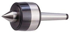 Bison - MT6 Taper Shank, 5.12" Head Diam 7,700 Lb Capacity Live Center - 2,000 Max RPM, 2.48" Point Diam, 2.52" Point Len, 7,700 Lb Max Workpc, 13.13" OAL, 2.52" Long Tip, Standard Point - Apex Tool & Supply