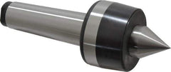 Bison - MT5 Taper Shank, 3.35" Head Diam 4,400 Lb Capacity Live Center - 2,500 Max RPM, 1.61" Point Diam, 1.77" Point Len, 4,400 Lb Max Workpc, 9.33" OAL, 1.77" Long Tip, Standard Point - Apex Tool & Supply