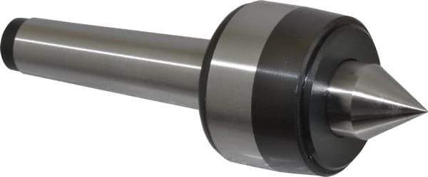 Bison - MT2 Taper Shank, 1.57" Head Diam 460 Lb Capacity Live Center - 5,000 Max RPM, 0.7" Point Diam, 0.87" Point Len, 460 Lb Max Workpc, 4.74" OAL, 0.87" Long Tip, Standard Point - Apex Tool & Supply