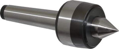 Bison - MT2 Taper Shank, 1.57" Head Diam 460 Lb Capacity Live Center - 5,000 Max RPM, 0.7" Point Diam, 0.87" Point Len, 460 Lb Max Workpc, 4.74" OAL, 0.87" Long Tip, Standard Point - Apex Tool & Supply