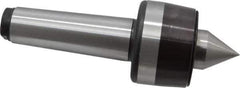 Bison - MT5 Taper Shank, 3.35" Head Diam 4,400 Lb Capacity Live Center - 2,500 Max RPM, 1.61" Point Diam, 1.77" Point Len, 4,400 Lb Max Workpc, 9.33" OAL, 1.77" Long Tip, Standard Point - Apex Tool & Supply
