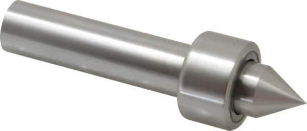Riten - Straight Shank, 1-1/4" Head Diam 1,500 Lb Capacity Live Center - 1,000 Max RPM, 3/4" Long Case, 1/2" Point Diam, 9/16" Point Len, 440 Lb Max Workpiece, Standard Point - Apex Tool & Supply