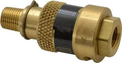 Coilhose Pneumatics - 1/8" Pipe, FNPT x MNPT, Brass Lockout Valve - 150 Max psi, Brass Sleeve - Apex Tool & Supply